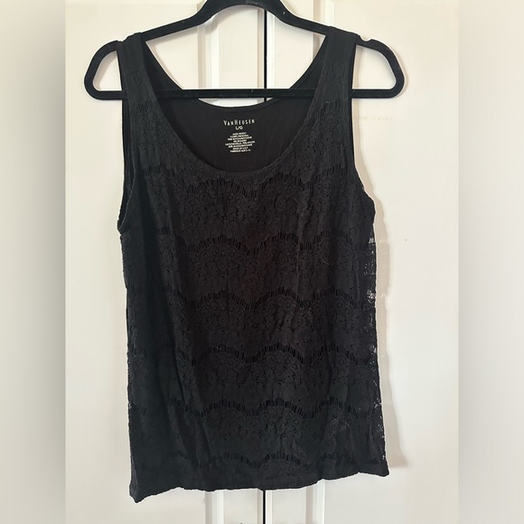 Black Lace Tank Too, L - Picture 1 of 2